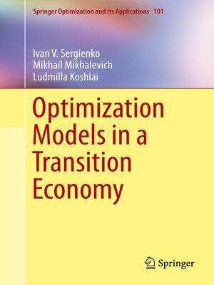 cover image of Optimization Models in a Transition Economy